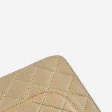 BEIGE CLASSIC DOUBLE FLAP MEDIUM