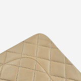 BEIGE CLASSIC DOUBLE FLAP MEDIUM