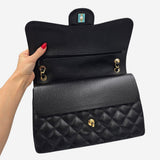 LARGE SORT CAVIAR CLASSIC DOUBLE FLAP