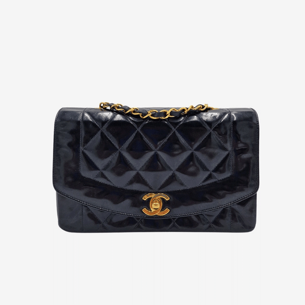 small patent diana flap bag