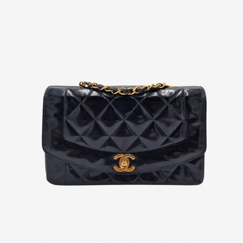 small patent diana flap bag