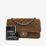 Medium ruskind single flap bag