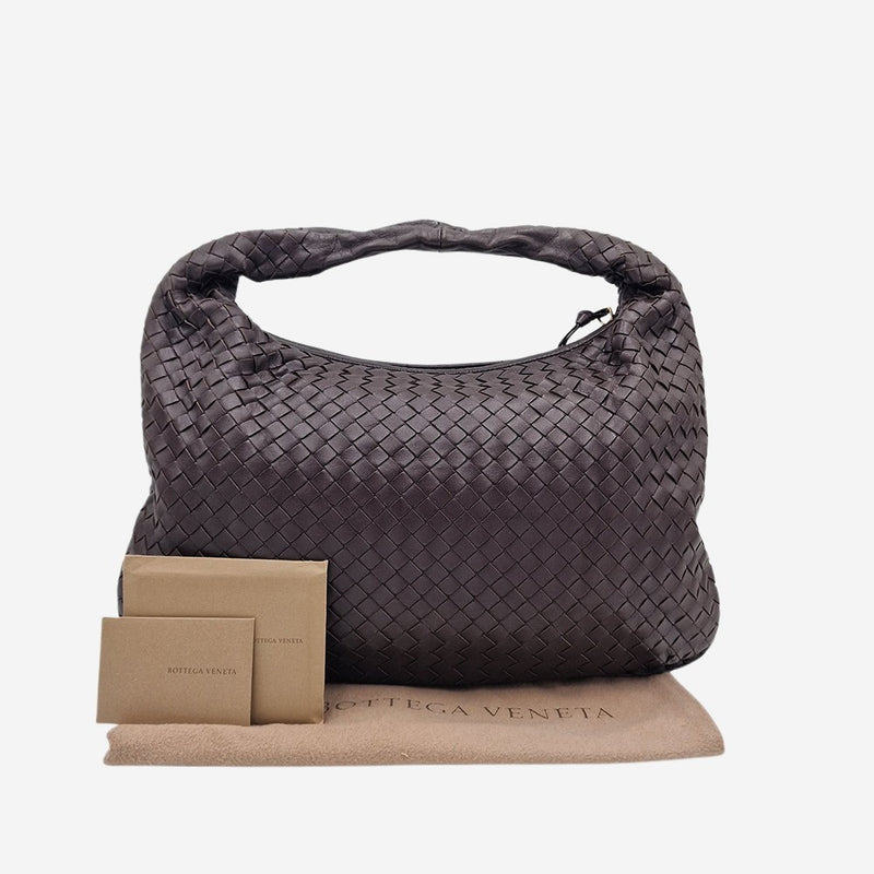 MEDIUM MØRKEBRUN CLASSIC VENETA HOBO
