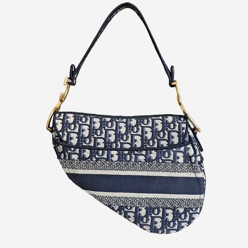 Oblique Jacquard saddle bag
