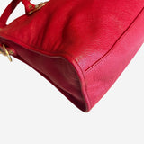 rød metalic edge City bag