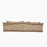 Beige caviar single flap bag taske fra brand: CHANEL - We Do Vintage