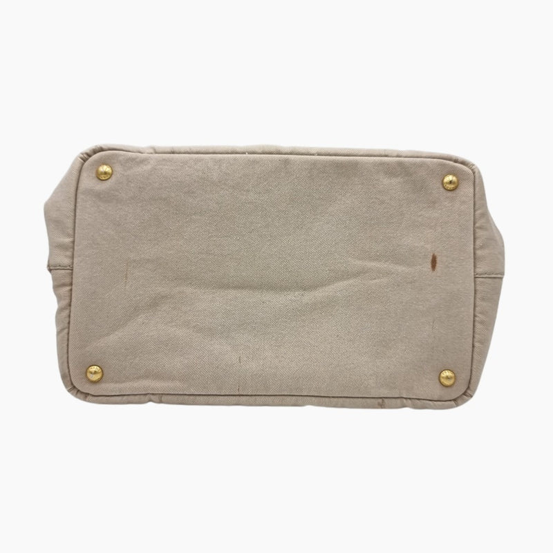BEIGE CANAPA TOTE MEDIUM taske fra brand: PRADA - We Do Vintage