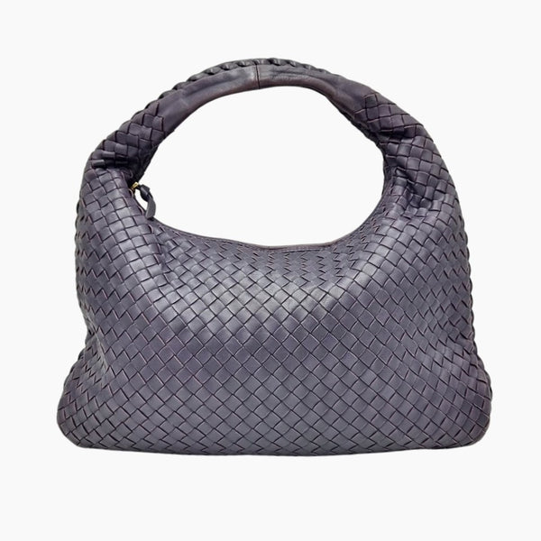 CLASSIC VENETA HOBO MØRK LILLA MEDIUM taske fra brand: BOTTEGA VENETA - We Do Vintage