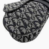 Sort Oblique Jacquard saddle bag taske fra brand: DIOR - We Do Vintage