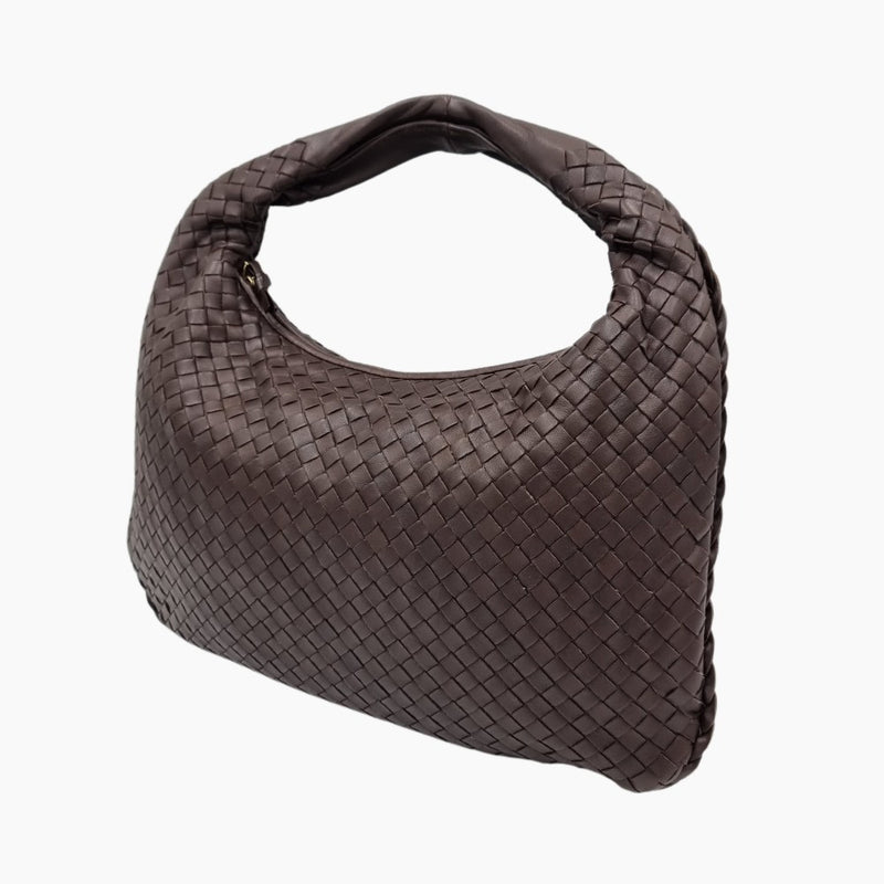 MEDIUM MØRKEBRUN CLASSIC VENETA HOBO taske fra brand: BOTTEGA VENETA - We Do Vintage