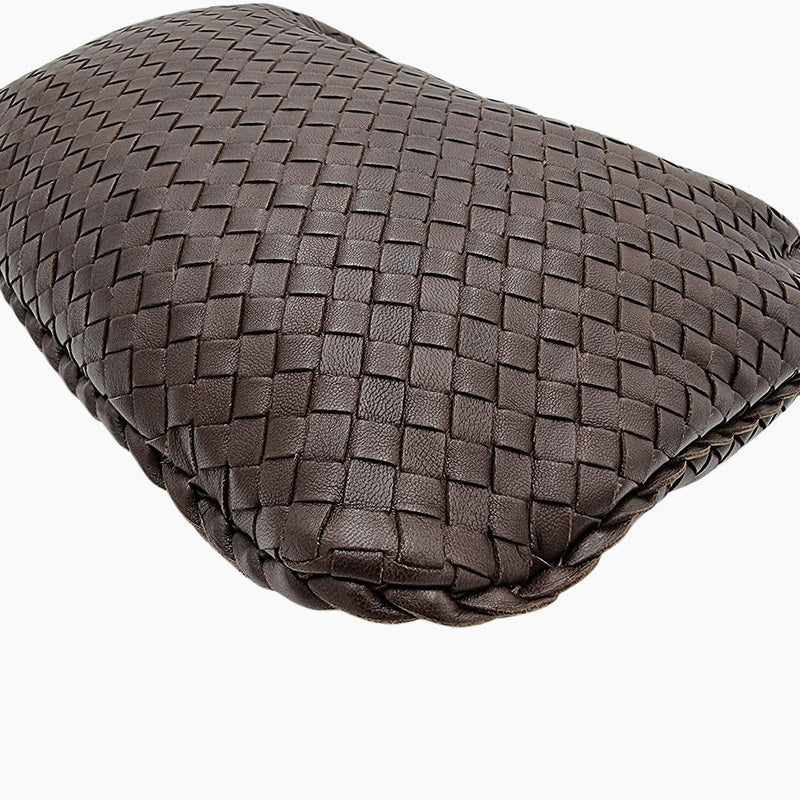 MEDIUM MØRKEBRUN CLASSIC VENETA HOBO taske fra brand: BOTTEGA VENETA - We Do Vintage