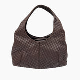 MEDIUM MØRKEBRUN INTRECCIATO HOBO taske fra brand: BOTTEGA VENETA - We Do Vintage