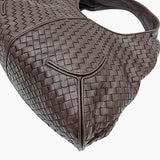 MEDIUM MØRKEBRUN INTRECCIATO HOBO taske fra brand: BOTTEGA VENETA - We Do Vintage