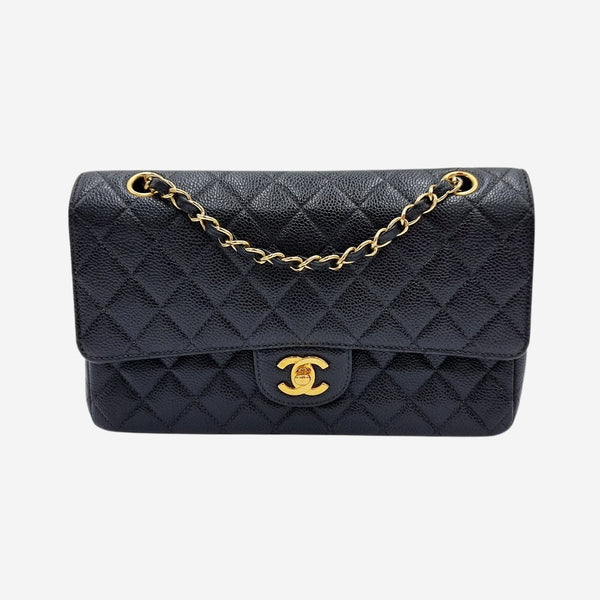 SORT CAVIAR MEDIUM CLASSIC DOUBLE FLAP taske fra brand: CHANEL - We Do Vintage