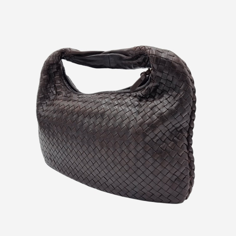MEDIUM MØRKEBRUN CLASSIC VENETA HOBO taske fra brand: BOTTEGA VENETA - We Do Vintage