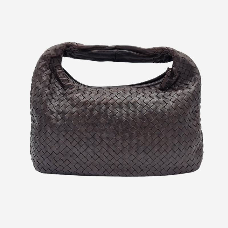 MEDIUM MØRKEBRUN CLASSIC VENETA HOBO taske fra brand: BOTTEGA VENETA - We Do Vintage