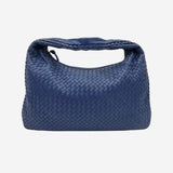 LARGE BLÅ CLASSIC VENETA HOBO taske fra brand: BOTTEGA VENETA - We Do Vintage