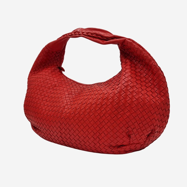 EKSTRA LARGE RØD BELLY HOBO taske fra brand: BOTTEGA VENETA - We Do Vintage