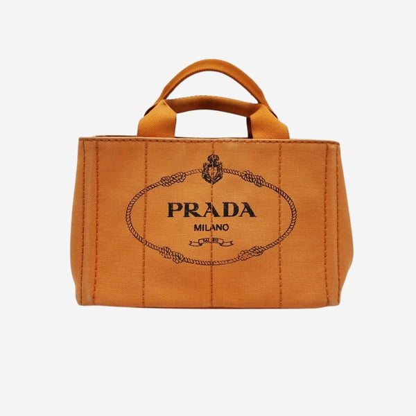 ORANGE CANAPA TOTE SMALL taske fra brand: PRADA - We Do Vintage