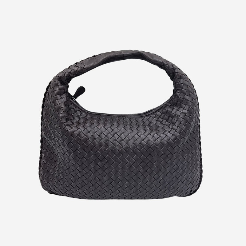 MEDIUM MØRKEBRUN CLASSIC VENETA HOBO taske fra brand: BOTTEGA VENETA - We Do Vintage