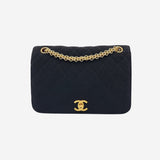VINTAGE JERSEY FULL FLAP reissue chain taske fra brand: CHANEL - We Do Vintage