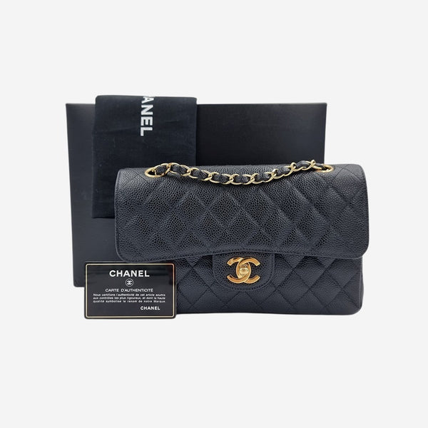 CAVIAR SMALL CLASSIC DOUBLE FLAP taske fra brand: CHANEL - We Do Vintage