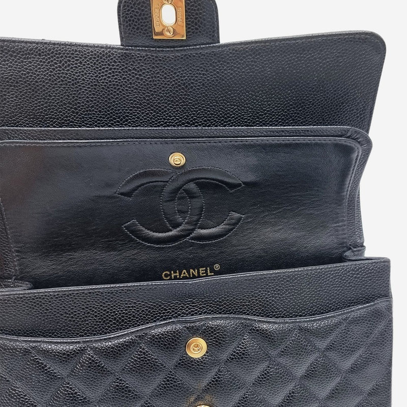 CAVIAR MEDIUM CLASSIC DOUBLE FLAP taske fra brand: CHANEL - We Do Vintage