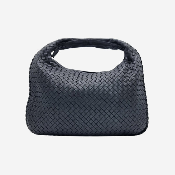 MEDIUM SORT/MØRKBLÅ CLASSIC VENETA HOBO taske fra brand: BOTTEGA VENETA - We Do Vintage