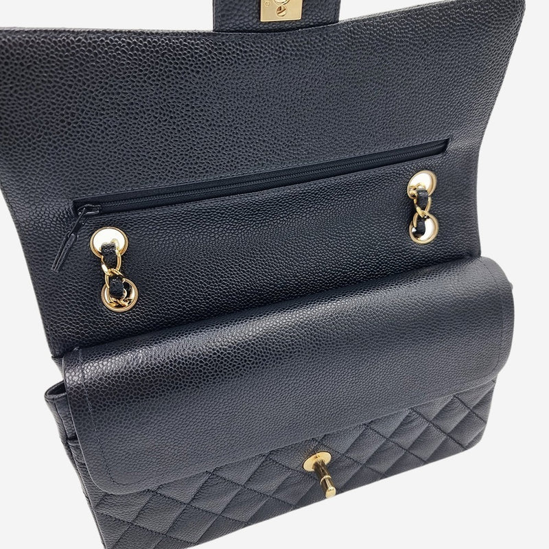 MEDIUM SORT CAVIAR CLASSIC DOUBLE FLAP taske fra brand: CHANEL - We Do Vintage