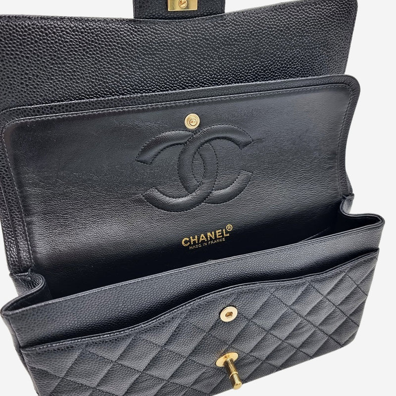 MEDIUM SORT CAVIAR CLASSIC DOUBLE FLAP taske fra brand: CHANEL - We Do Vintage