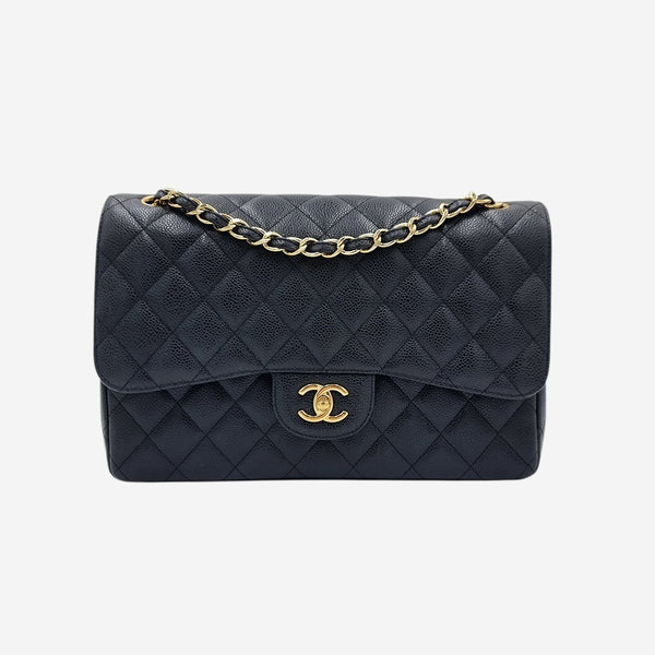LARGE SORT CAVIAR CLASSIC DOUBLE FLAP taske fra brand: CHANEL - We Do Vintage