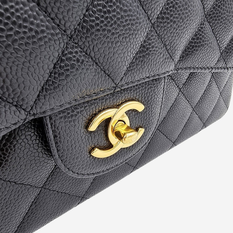 LARGE SORT CAVIAR CLASSIC DOUBLE FLAP taske fra brand: CHANEL - We Do Vintage