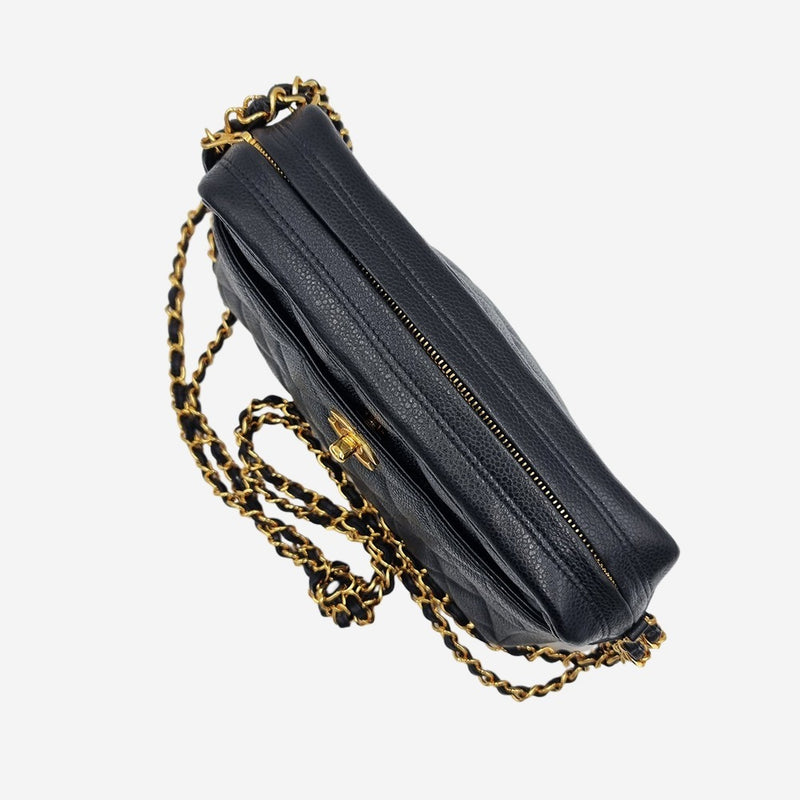 DIAMAND QUILTED CAVIAR CAMERA BAG taske fra brand: CHANEL - We Do Vintage