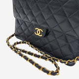 VINTAGE DIAMAND QUILTED FLAP BAG taske fra brand: CHANEL - We Do Vintage