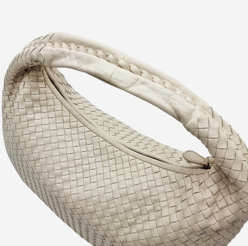 LARGE RÅHVID CLASSIC VENETA HOBO taske fra brand: BOTTEGA VENETA - We Do Vintage