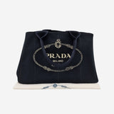 SORT CANAPA TOTE MEDIUM taske fra brand: PRADA - We Do Vintage