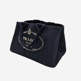 SORT CANAPA TOTE MEDIUM taske fra brand: PRADA - We Do Vintage