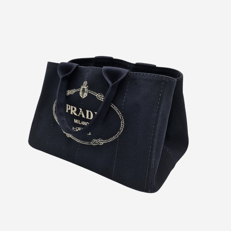 SORT CANAPA TOTE MEDIUM taske fra brand: PRADA - We Do Vintage