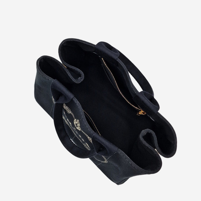 SORT CANAPA TOTE MEDIUM taske fra brand: PRADA - We Do Vintage