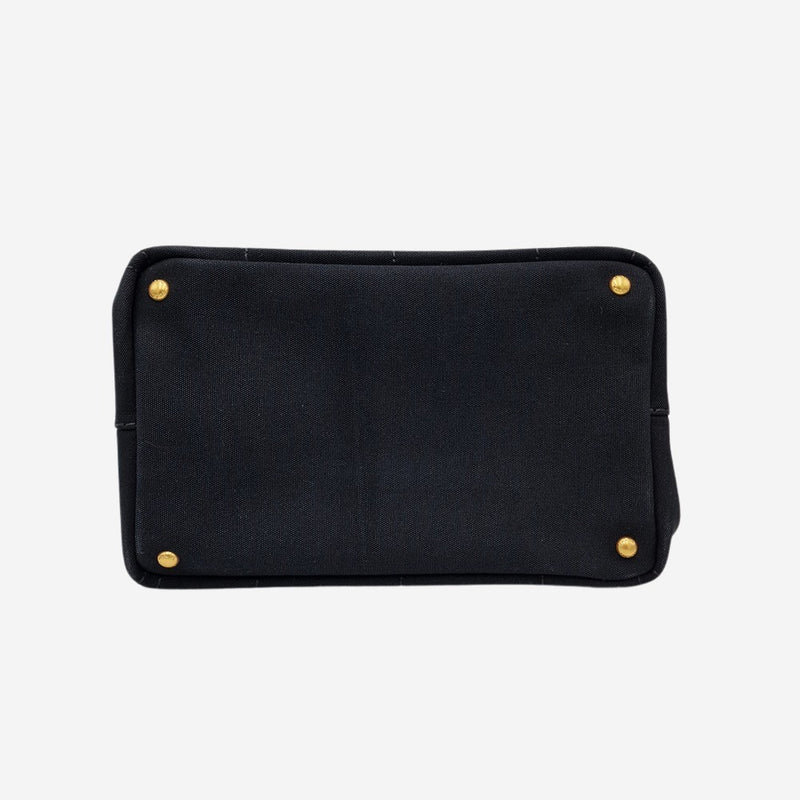 SORT CANAPA TOTE MEDIUM taske fra brand: PRADA - We Do Vintage