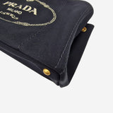 SORT CANAPA TOTE MEDIUM taske fra brand: PRADA - We Do Vintage
