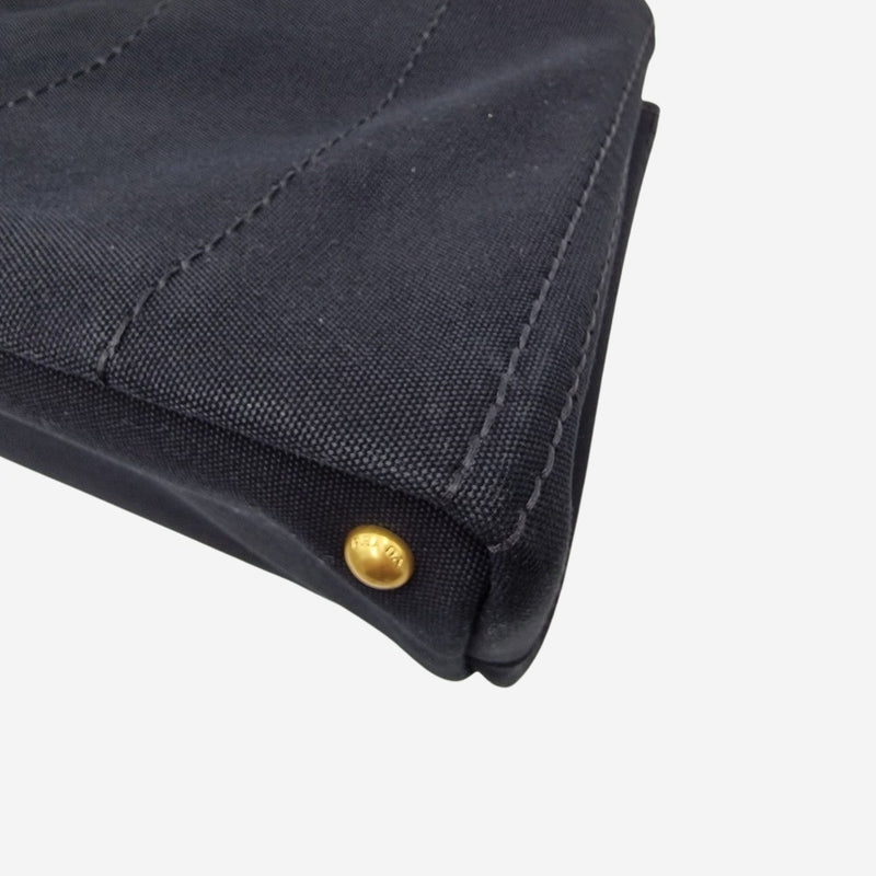 SORT CANAPA TOTE MEDIUM taske fra brand: PRADA - We Do Vintage