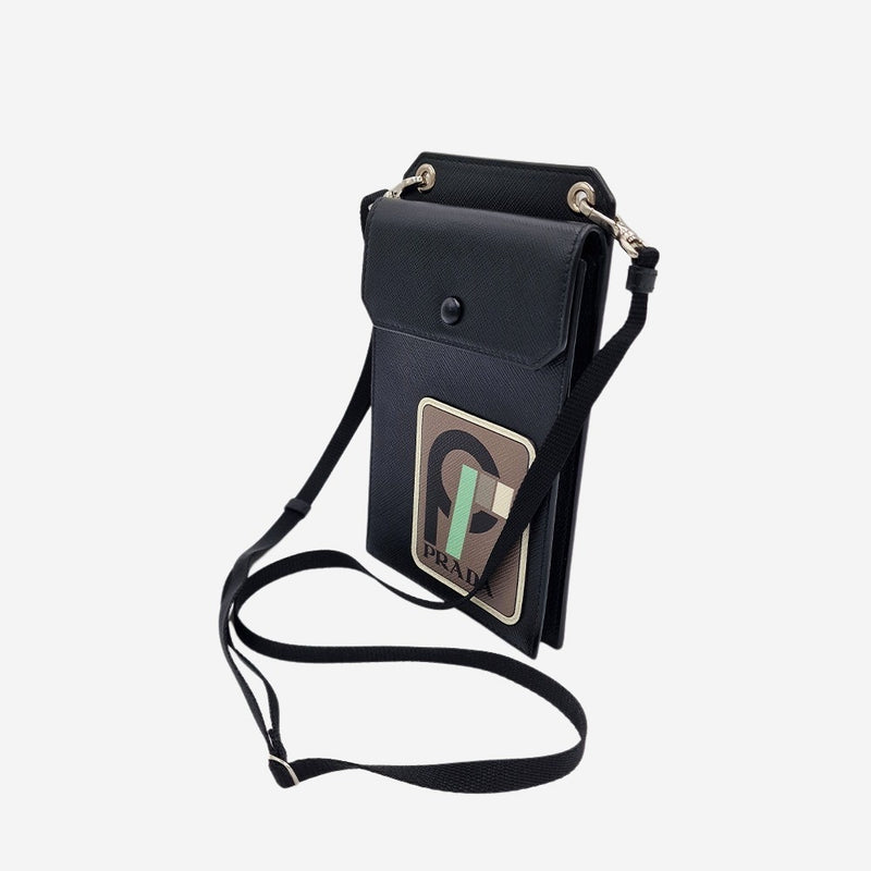 Saffiano race logo phonebag