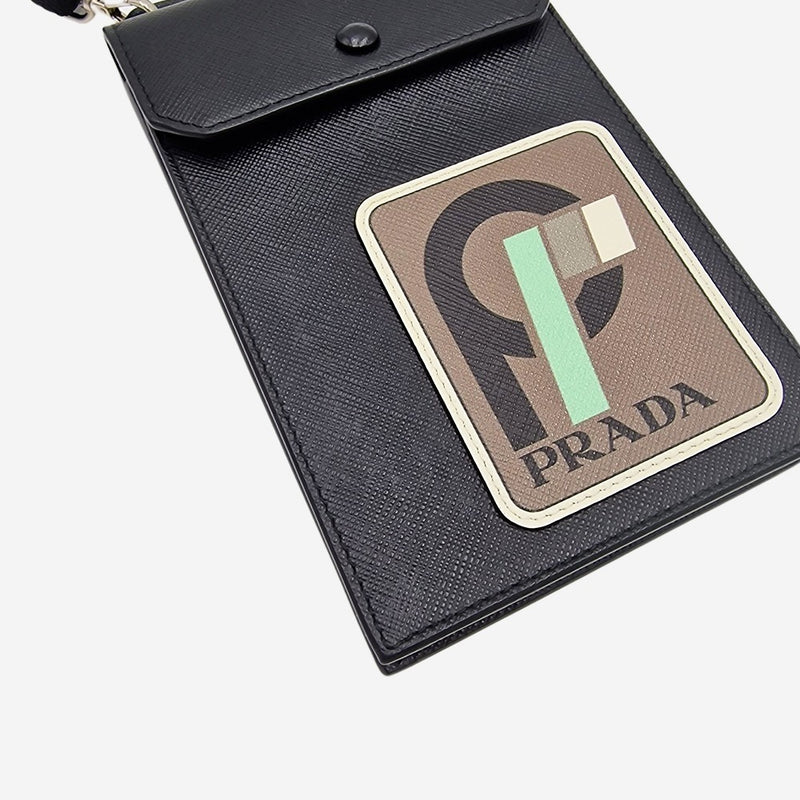 Saffiano race logo phonebag