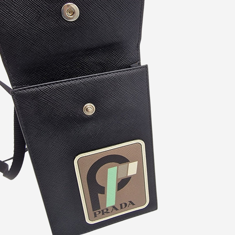 Saffiano race logo phonebag