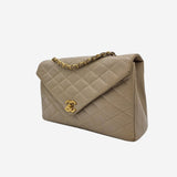 BEIGE VINTAGE KUVERT FLAP BAG