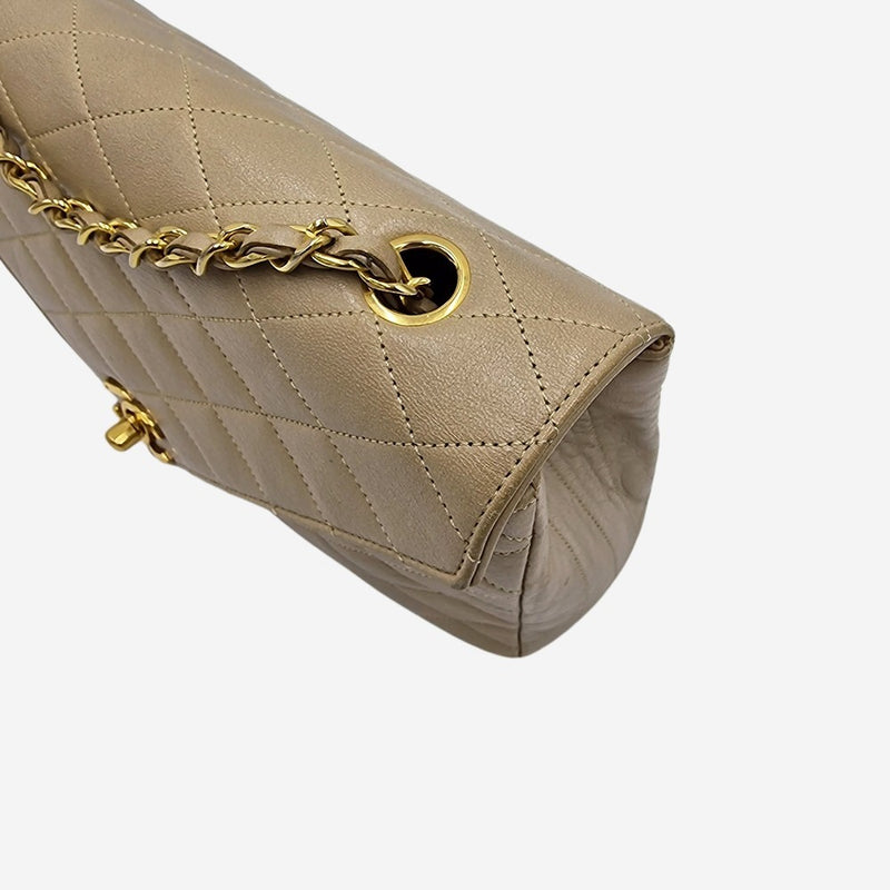 BEIGE VINTAGE KUVERT FLAP BAG