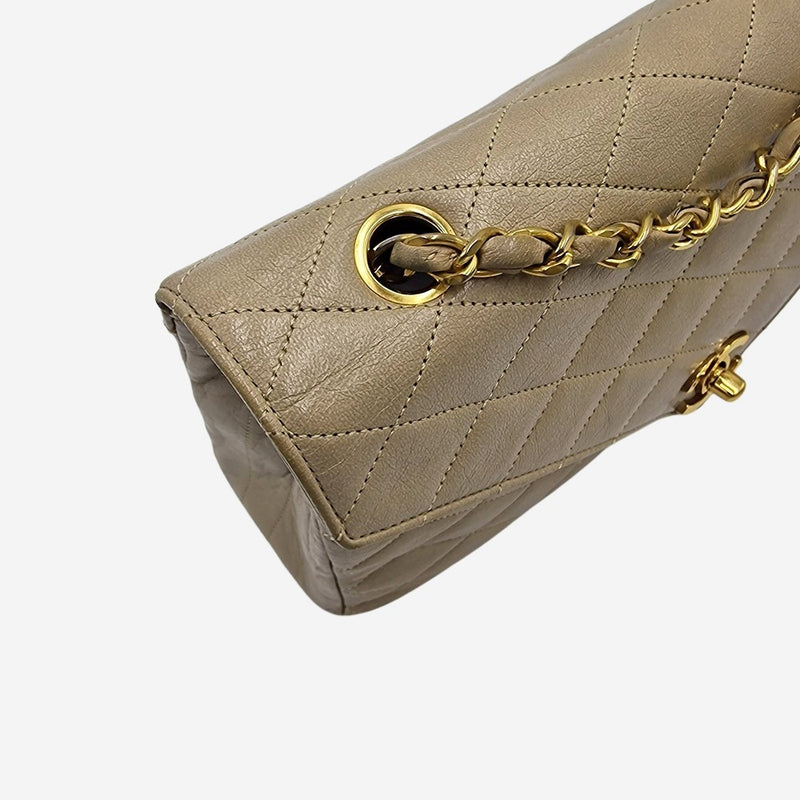 BEIGE VINTAGE KUVERT FLAP BAG
