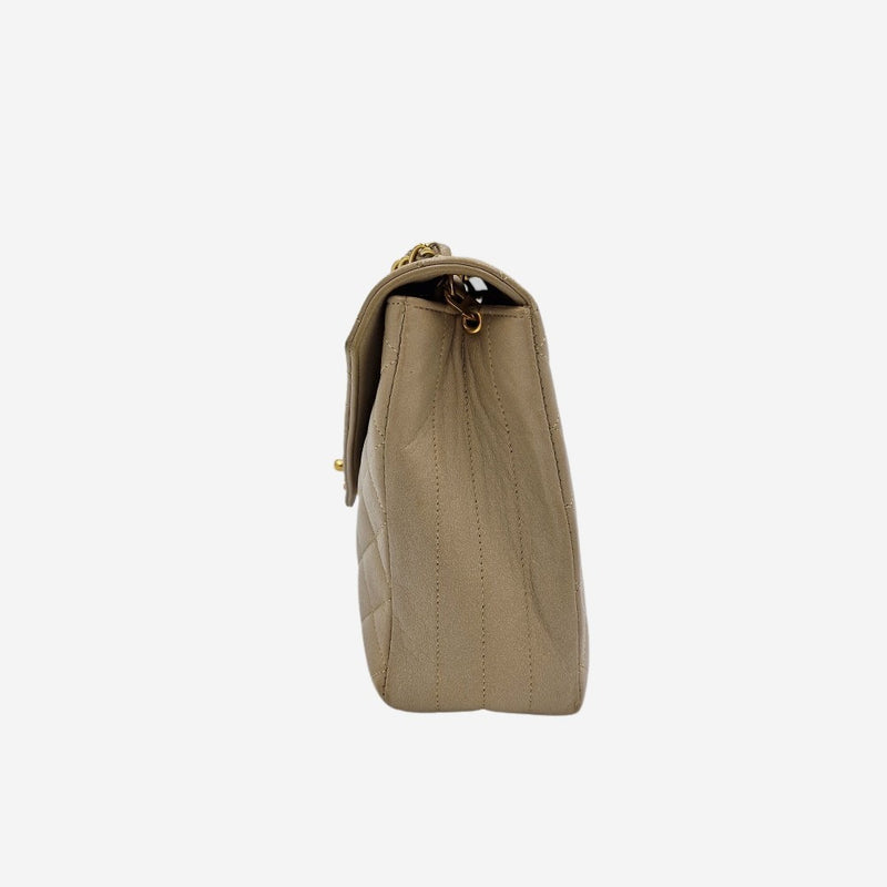 BEIGE VINTAGE KUVERT FLAP BAG