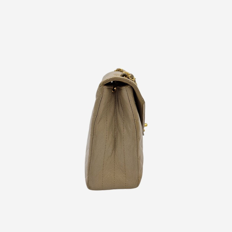 BEIGE VINTAGE KUVERT FLAP BAG